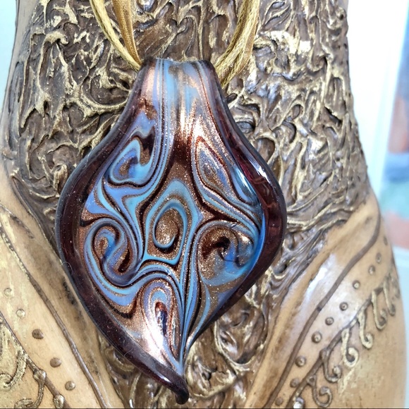 Hand-blown Glass Pendant Necklace - Picture 1 of 6